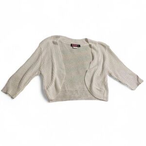 Vintage Y2K Say What USA Cream Knit Cropped Bolero XL
